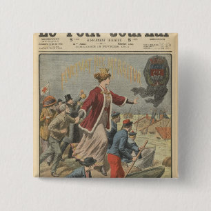 Badge Carré 5 Cm Générosité de la ville de Paris et de la France