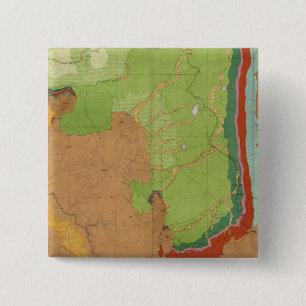 Badge Carré 5 Cm Géologie des montagnes Rocheuses