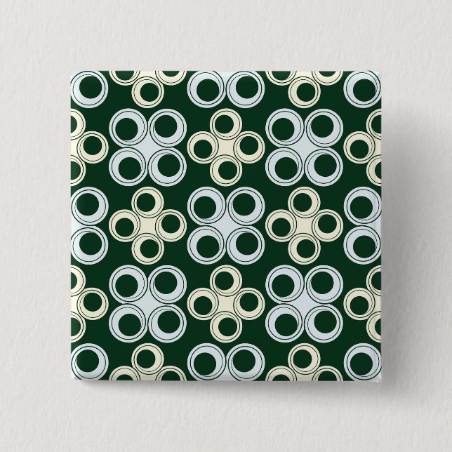 Badge Carré 5 Cm Geometric Retro Circles Pattern (Devant)