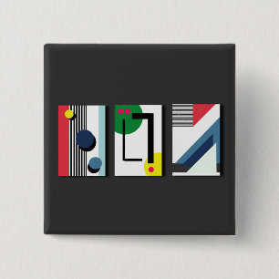 Badge Carré 5 Cm Géométrie
