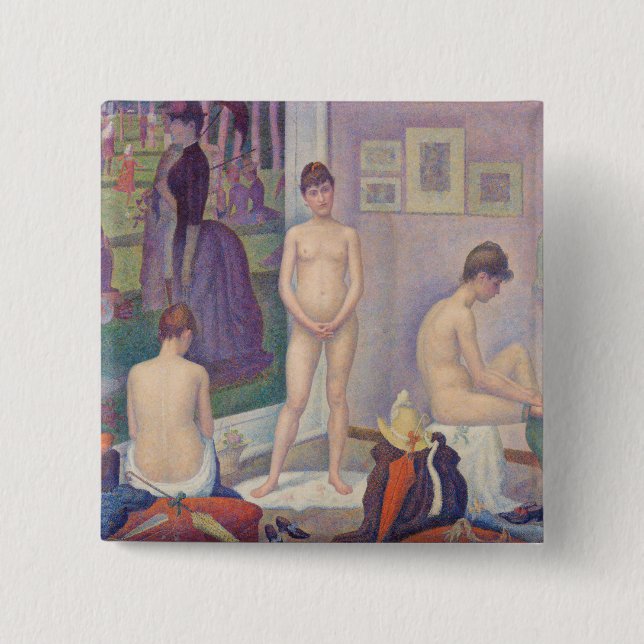 Badge Carré 5 Cm Georges Seurat - Les Poseuses (Devant)