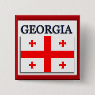 Badge Carré 5 Cm Georgia State Flag Design
