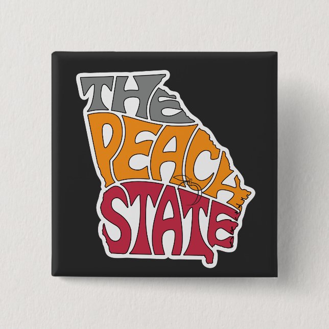 Badge Carré 5 Cm Georgia Surnom Word Art (Devant)