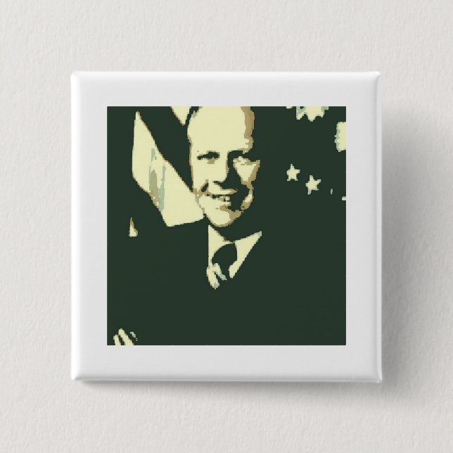 Badge Carré 5 Cm Gerald Ford (Devant)
