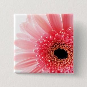 Badge Carré 5 Cm Gerbera