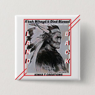 Badge Carré 5 Cm Geronimo - A'tah Nihayá'á Diné Bizaad - Retour