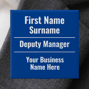 Badge Carré 5 Cm Gestionnaire de magasin ou collaborateur commercia