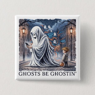 Badge Carré 5 Cm Ghosts Be Ghostiln'