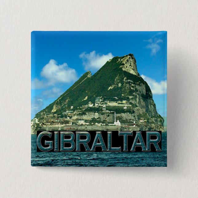 Badge Carré 5 Cm Gibraltar (Devant)