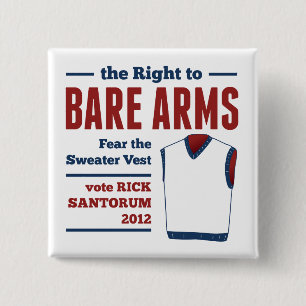 Badge Carré 5 Cm Gilet nu 2012 de chandail de Rick Santorum de bras