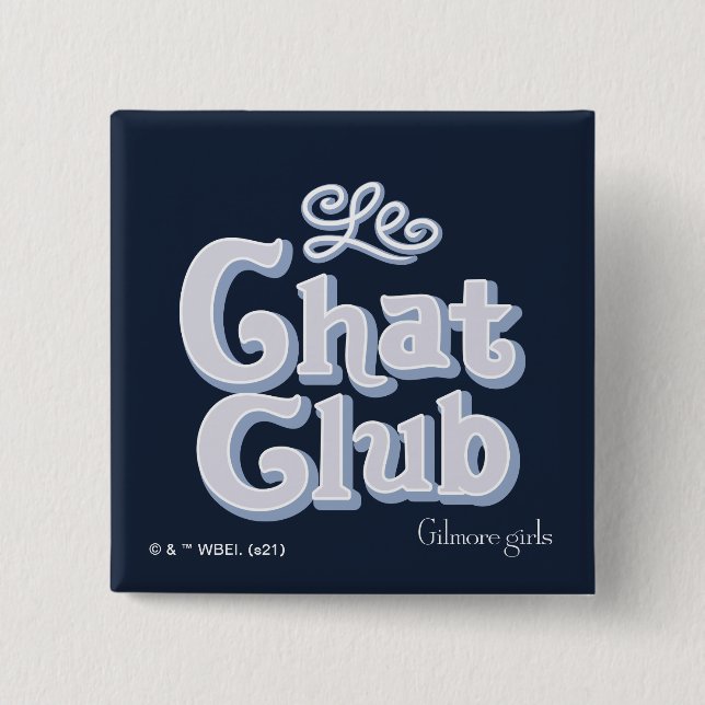 Badge Carré 5 Cm Gilmore Girls | Le Club Conversation (Devant)