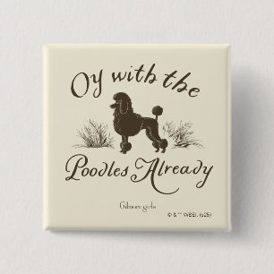 Badge Carré 5 Cm Gilmore Girls Oy avec les PoodlesDesign