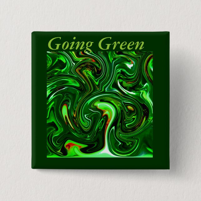 Badge Carré 5 Cm Ging Green_ (Devant)