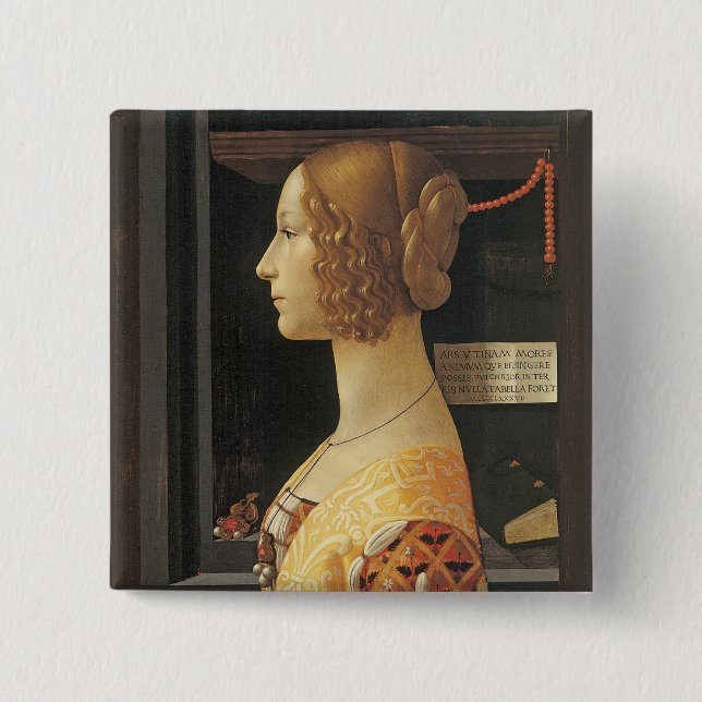 Badge Carré 5 Cm Giovanna degli Albizzi Tornabouni (Devant)