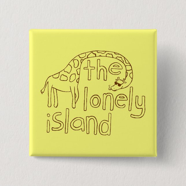 Badge Carré 5 Cm Girafe (Devant)