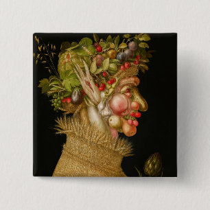 Badge Carré 5 Cm Giuseppe Arcimboldo - Summer