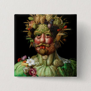Badge Carré 5 Cm Giuseppe Arcimboldo - Vertumnus