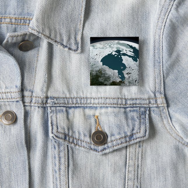 Badge Carré 5 Cm Glace Maritime De La Baie D'Hudson Le 14 Novembre  (En situation)