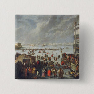 Badge Carré 5 Cm Glace sur la lagune