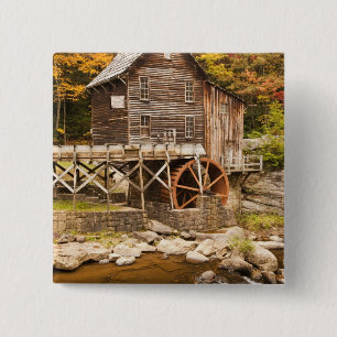 Badge Carré 5 Cm Glade Creek Grist Mill, Babcock State Park, 2