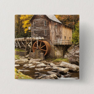 Badge Carré 5 Cm Glade Creek Grist Mill, parc d'État de Babcock,