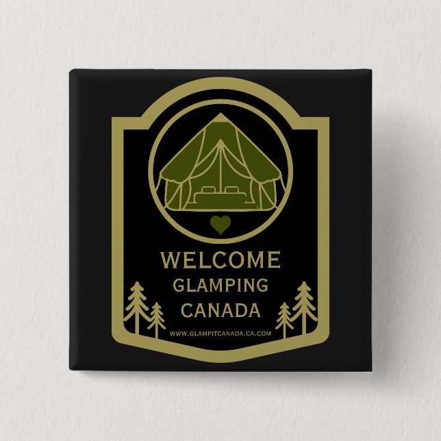 Badge Carré 5 Cm Glaming Canada Business (Devant)