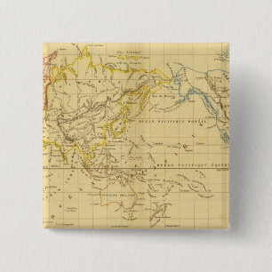 Badge Carré 5 Cm Globe