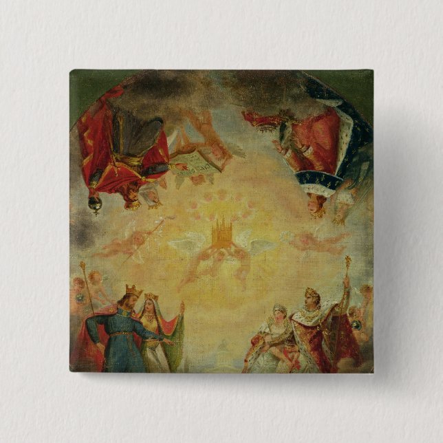 Badge Carré 5 Cm Gloire de St Genevieve (Devant)