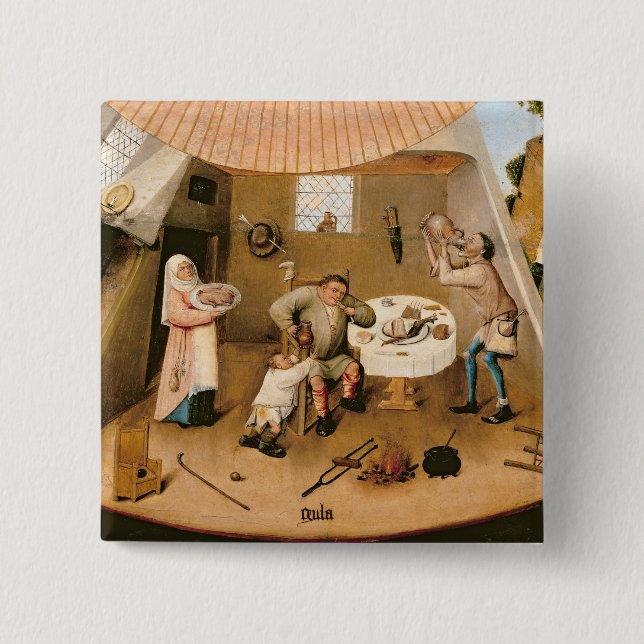 Badge Carré 5 Cm Gloutonnerie (Devant)