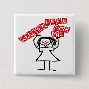 Badge Carré 5 Cm Gluten Gratuit pour moi Carton