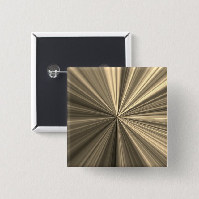 Badge Carré 5 Cm Golden Burst (Devant & derrière)