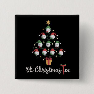 Badge Carré 5 Cm Golf Golfeur Drôle de Golf Noël Tee