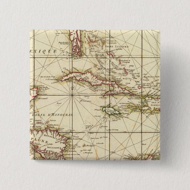 Badge Carré 5 Cm Golfe du Mexique (Devant)