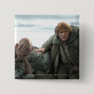 Badge Carré 5 Cm GOLLUM™ et Samwise
