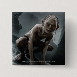 Badge Carré 5 Cm GOLLUM™ sur un rocher