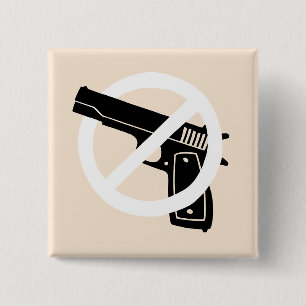 Badge Carré 5 Cm goupille d'Anti-arme à feu