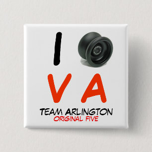 Badge Carré 5 Cm Goupille d'Arlington d'équipe