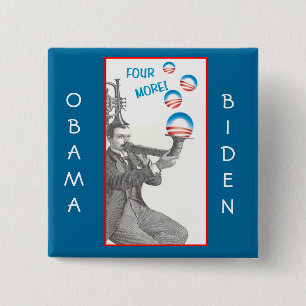 Badge Carré 5 Cm Goupille drôle d'Obama Biden