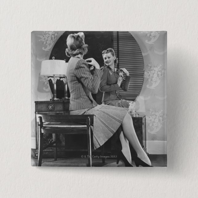 Badge Carré 5 Cm Goupiller (Devant)