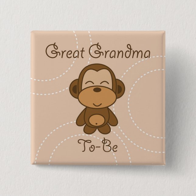 Badge Carré 5 Cm Goupilles de baby shower (Devant)