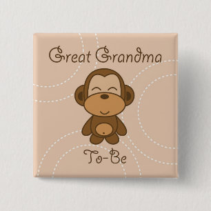 Badge Carré 5 Cm Goupilles de baby shower