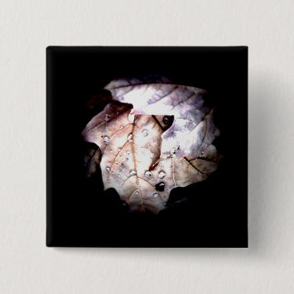 Badge Carré 5 Cm Gouttes de pluie d'automne 1 bouton