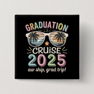 Badge Carré 5 Cm Graduation Cruise 2025 Graduate Cruising Squad
