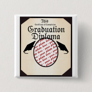 Badge Carré 5 Cm Graduation Diploma Photo Frame