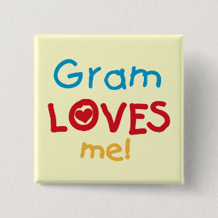 Badge Carré 5 Cm Gram Loves Me T-shirts et cadeaux