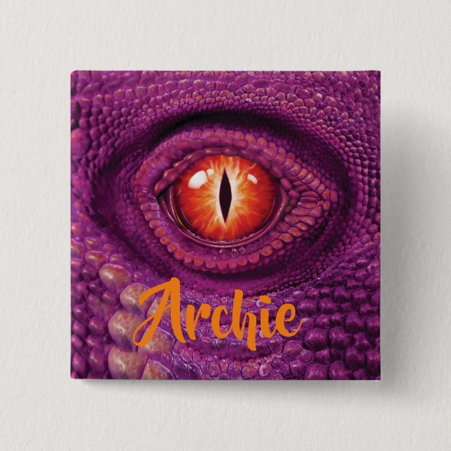 Badge Carré 5 Cm Grand insigne carré avec monogramme de l'oeil de D (Devant)