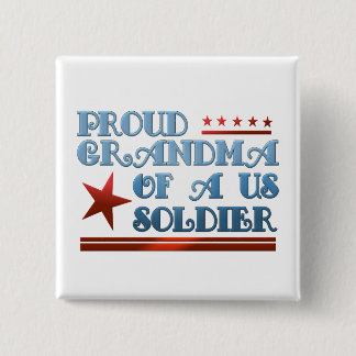 Badge Carré 5 Cm Grand-maman fière d'un soldat des USA