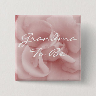 Badge Carré 5 Cm Grand-maman rose à être Pin de pétale de rose