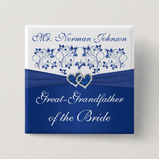 Badge Carré 5 Cm Grand-père de la mariée