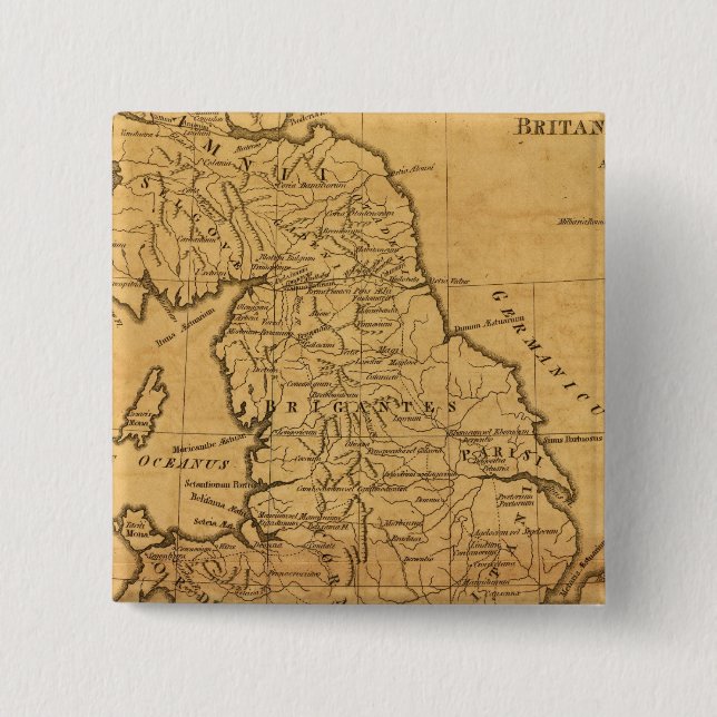 Badge Carré 5 Cm Grande-Bretagne antique (Devant)